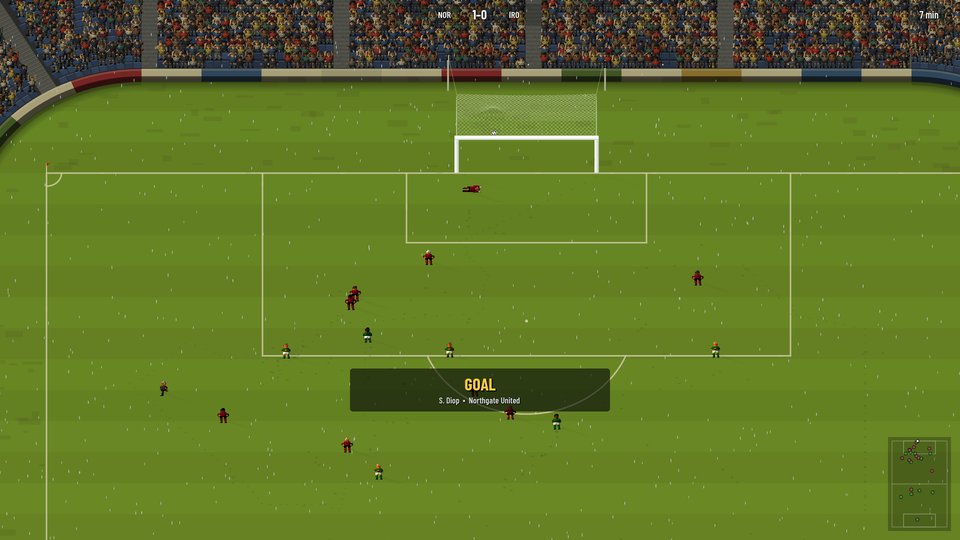 A goal in the rain
