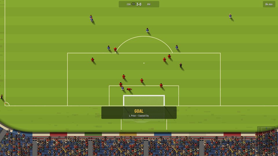 A goal on an afternoon pitch